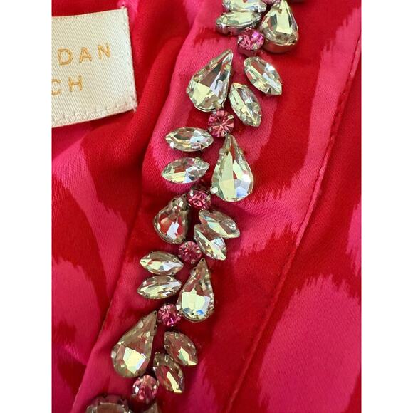 Sheridan French Ruby Azaleas Natalie 100% Poly Silk Pink Blouse Size XS - Picture 6 of 15